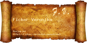 Ficker Veronika névjegykártya